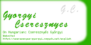 gyorgyi cseresznyes business card